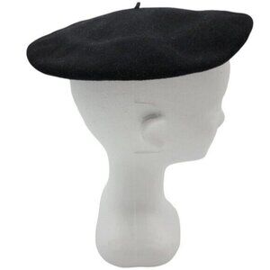 Excelsior‎ Beret Madrid Galerias Preciados Vintage Ladies Beret Hat Black